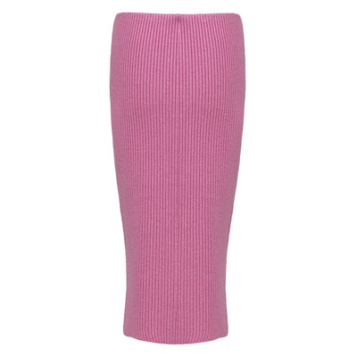 Tom Ford Pink Wool Midi Skirt