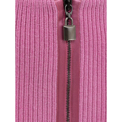 Tom Ford Pink Wool Midi Skirt