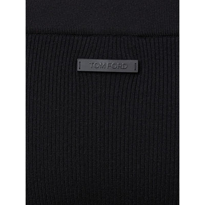 Tom Ford Black Cashmere Midi Skirt