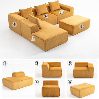 Multi person modular compression sofa that can be freely combined -33005-5