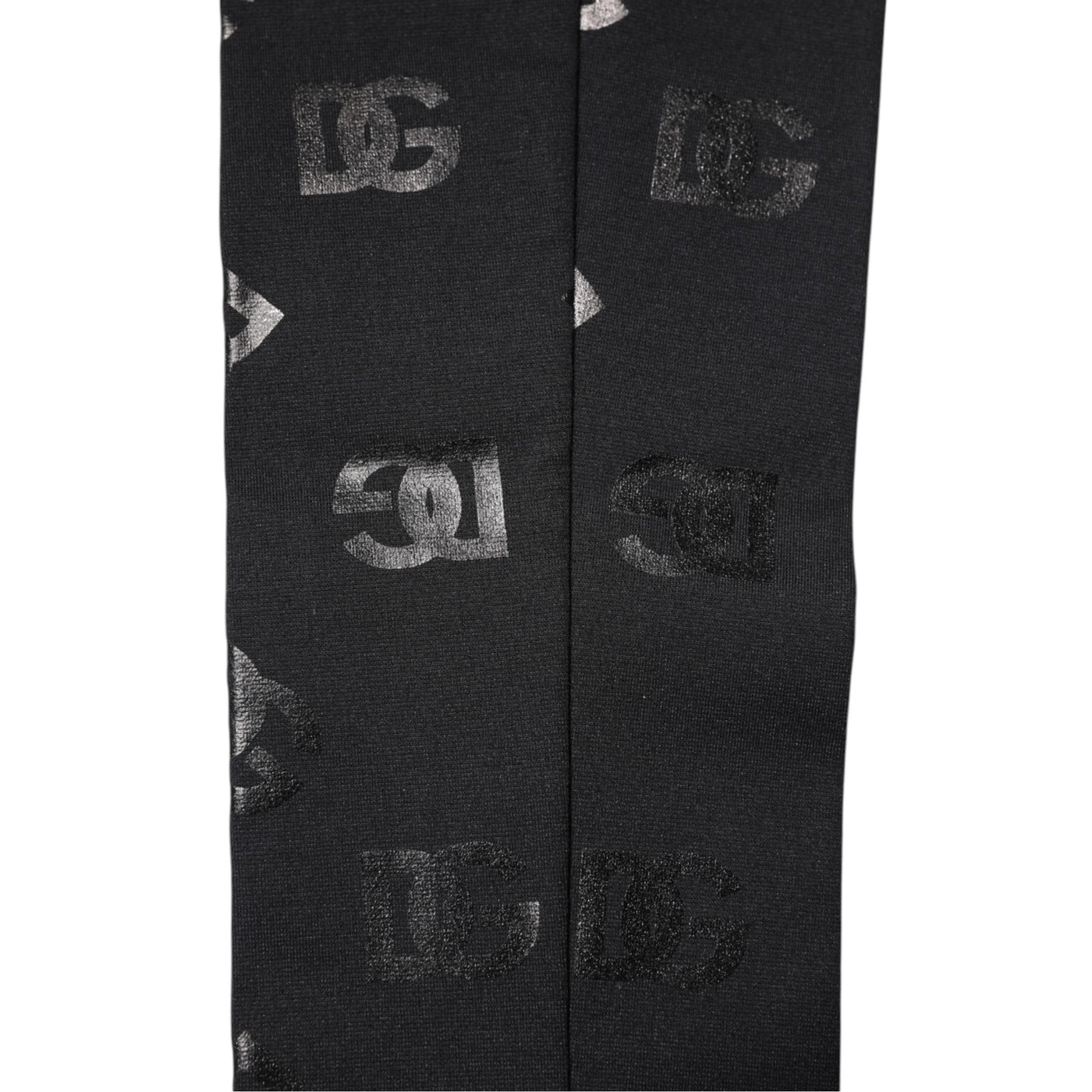 Dolce & Gabbana Black DG Logo Monogram Wool Stretch Arm Sleeves