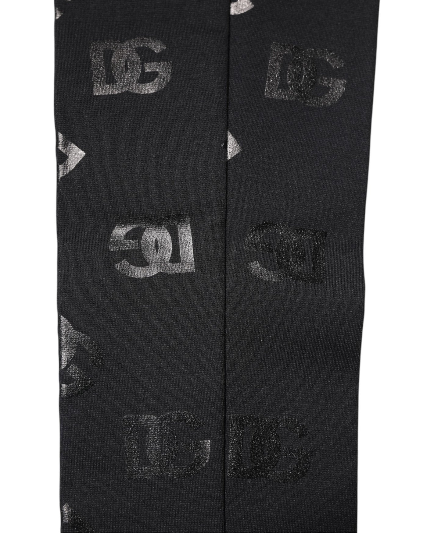 Dolce & Gabbana Black DG Logo Monogram Wool Stretch Arm Sleeves