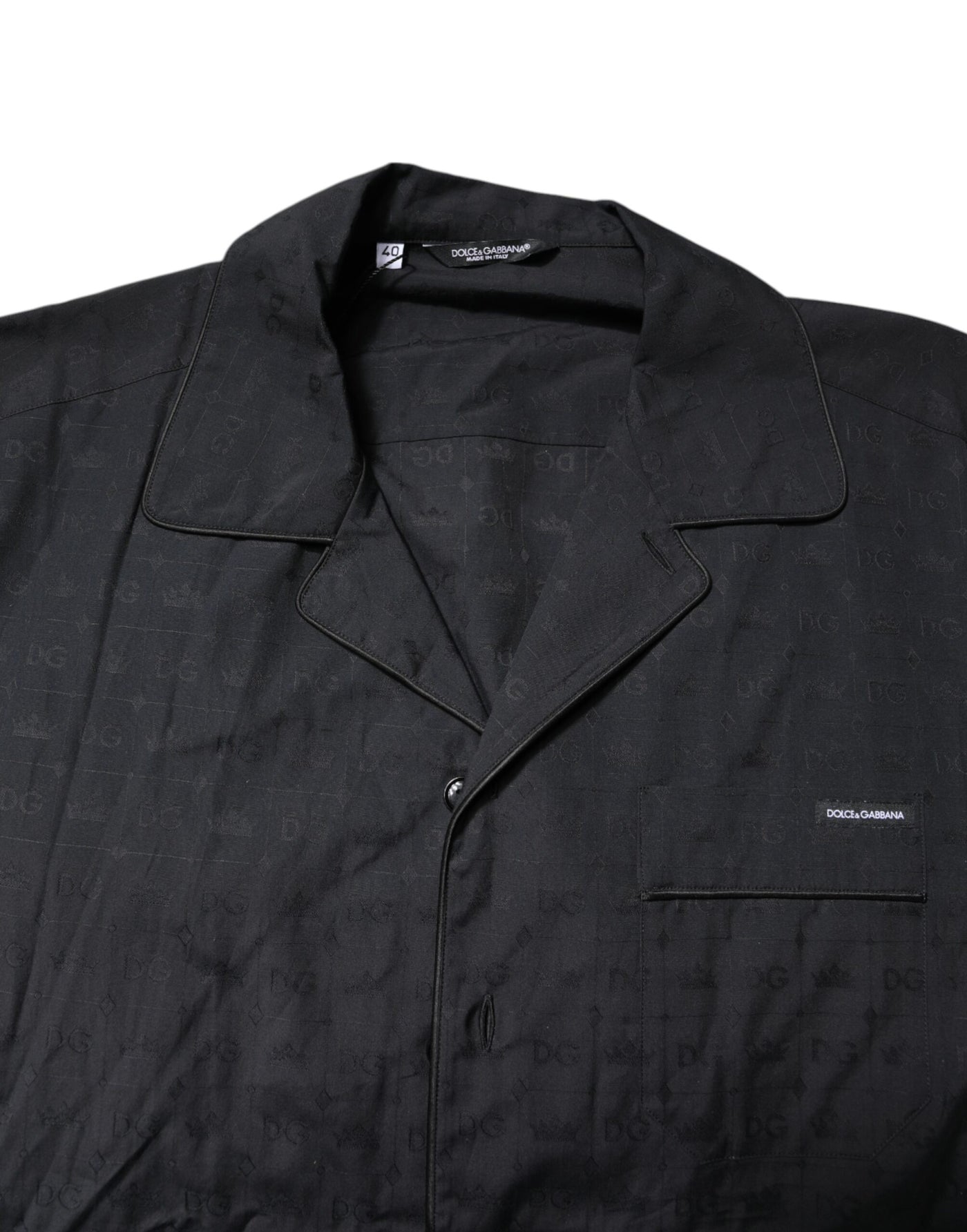 Dolce & Gabbana Black Cotton Men Pajama Set Sleepwear