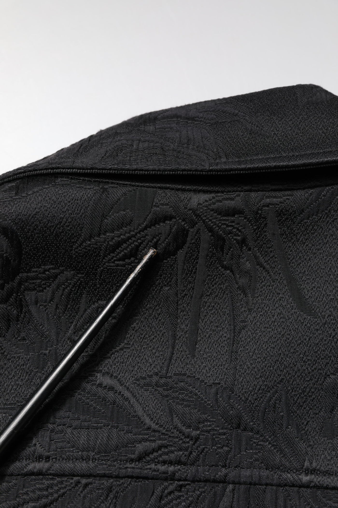 Dolce & Gabbana Black Brocade Cotton Full Zip Biker Jacket