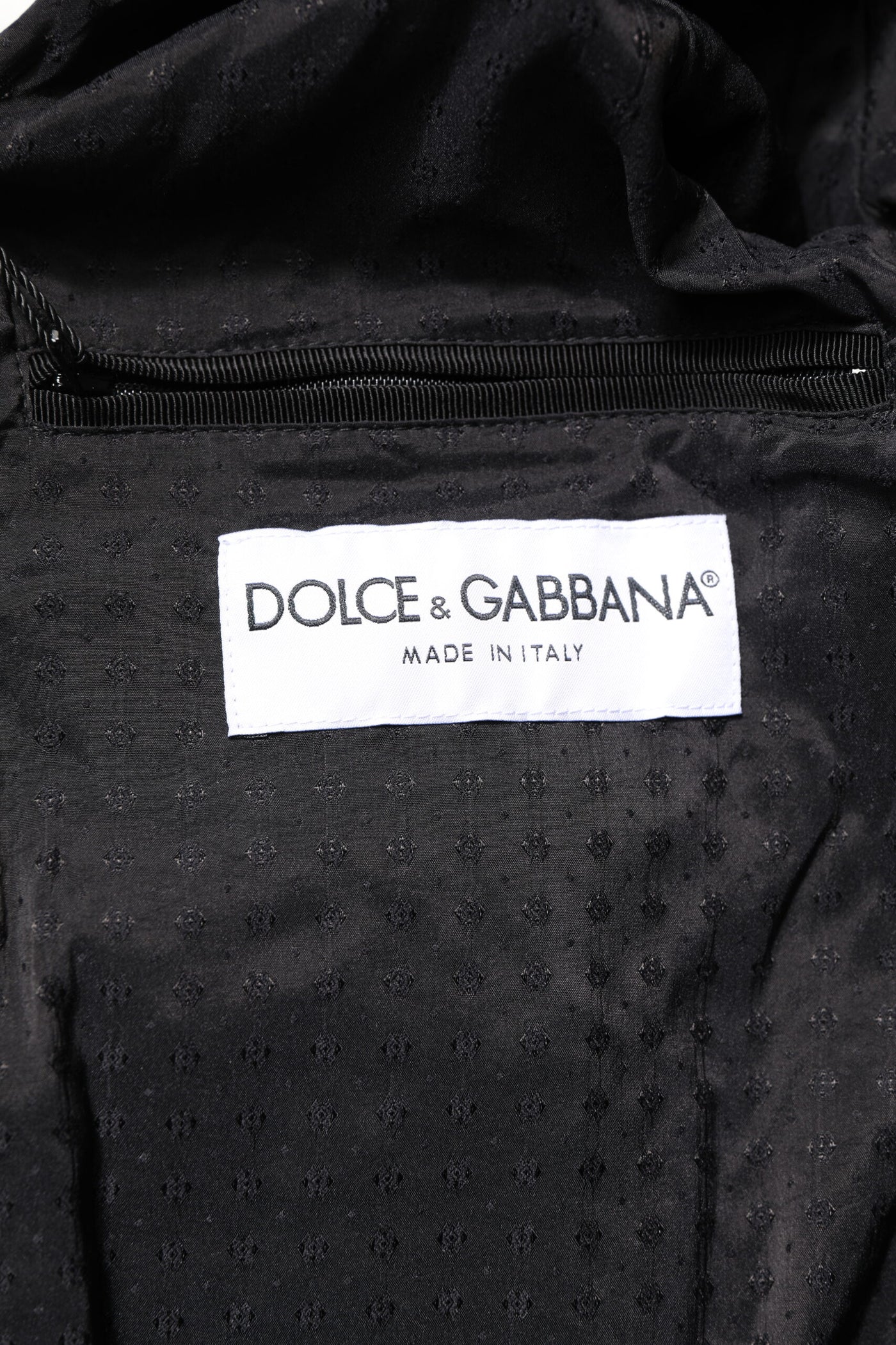 Dolce & Gabbana Black Lambskin Leather Full Zip Biker Jacket