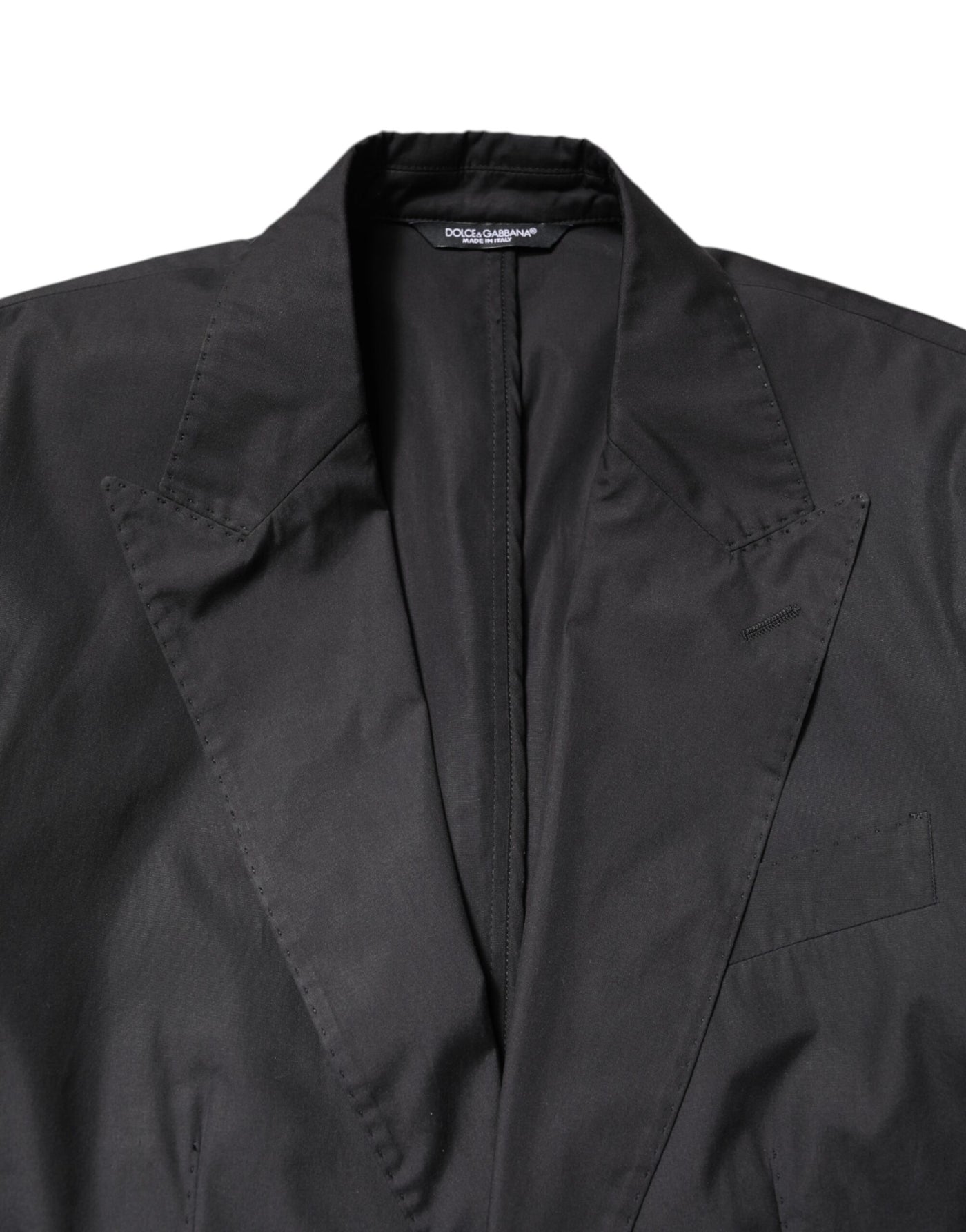 Dolce & Gabbana Black Cotton TAORMINA Formal 2 Piece Suit