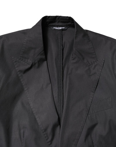 Dolce & Gabbana Black Cotton TAORMINA Formal 2 Piece Suit