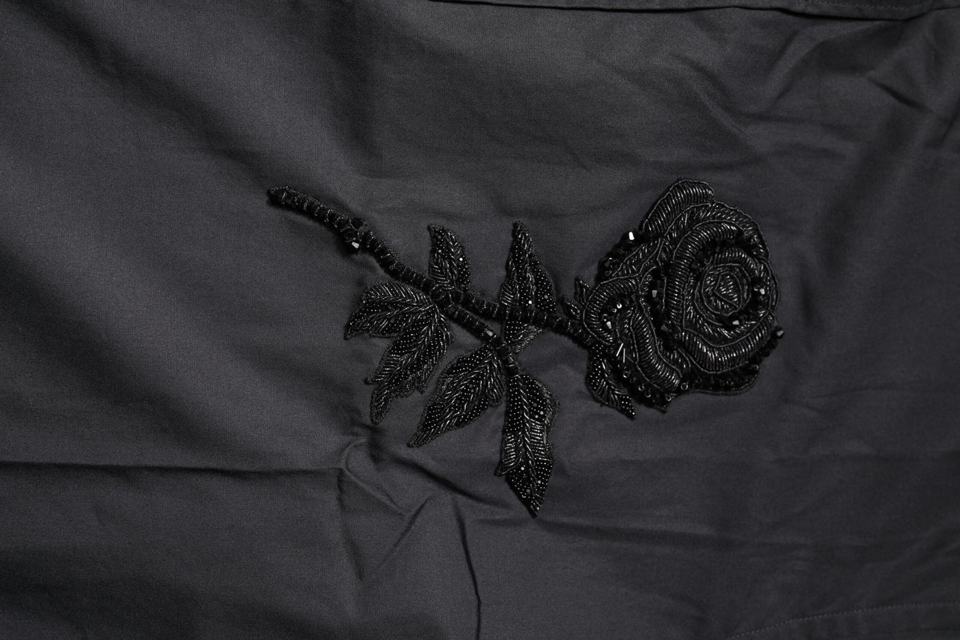 Dolce & Gabbana Black Floral Gold Cotton Dress Formal Shirt