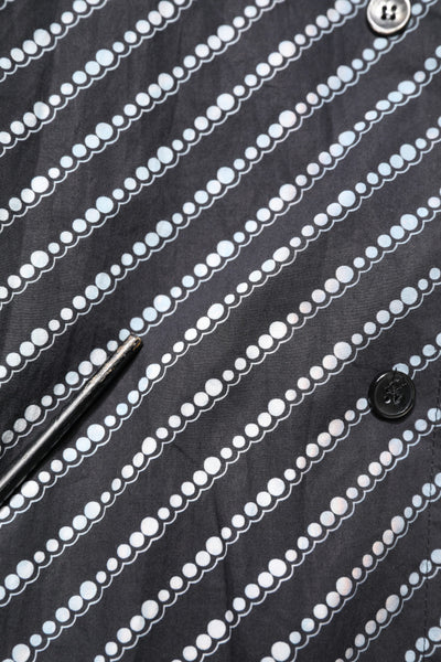 Dolce & Gabbana Black White Stripe Button Down Casual Shirt