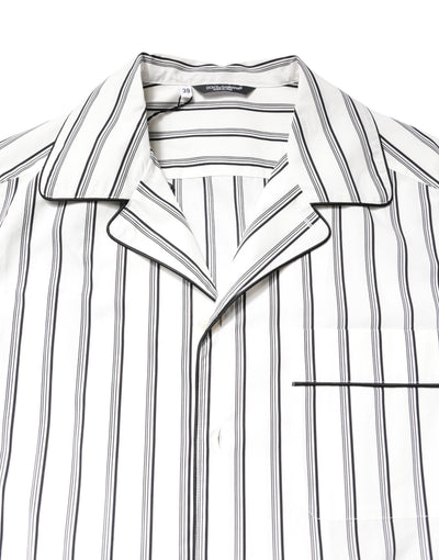Dolce & Gabbana White Stripes Lounge Pajama Sleepwear Shirt