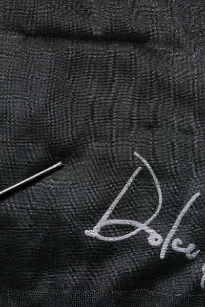 Dolce & Gabbana Black Logo Knitted Crewneck Pullover Sweater