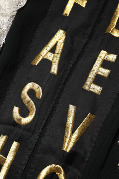 Dolce & Gabbana Black Fashion Devotion Embellish Mini Dress