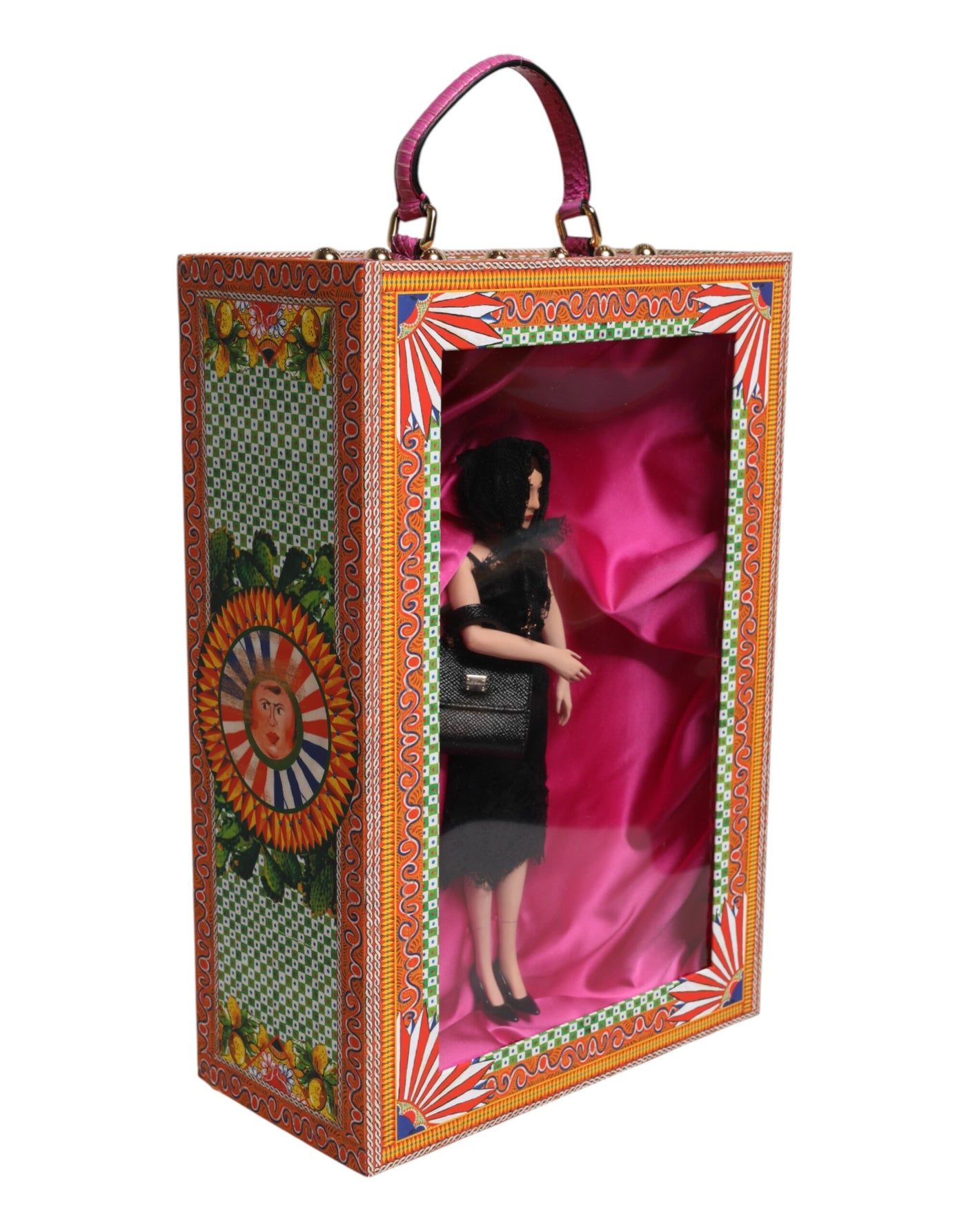 Dolce & Gabbana Black Dress Ceramic Porcelain Fashion Leather Sicily Dolls