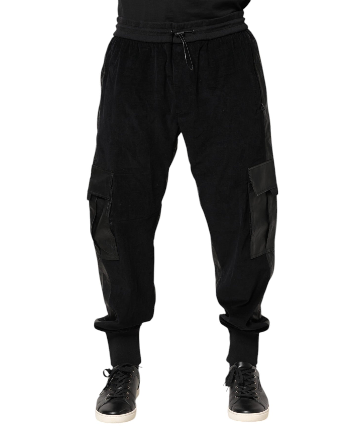 Dolce & Gabbana Black Cotton Cargo Jogger Sweatpants Pants