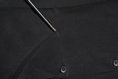 Dolce & Gabbana Black Silk GOLD Long Sleeves Dress Shirt