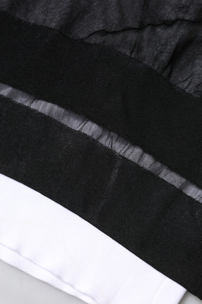 Dolce & Gabbana Black White Logo Knitted Pullover Sweater