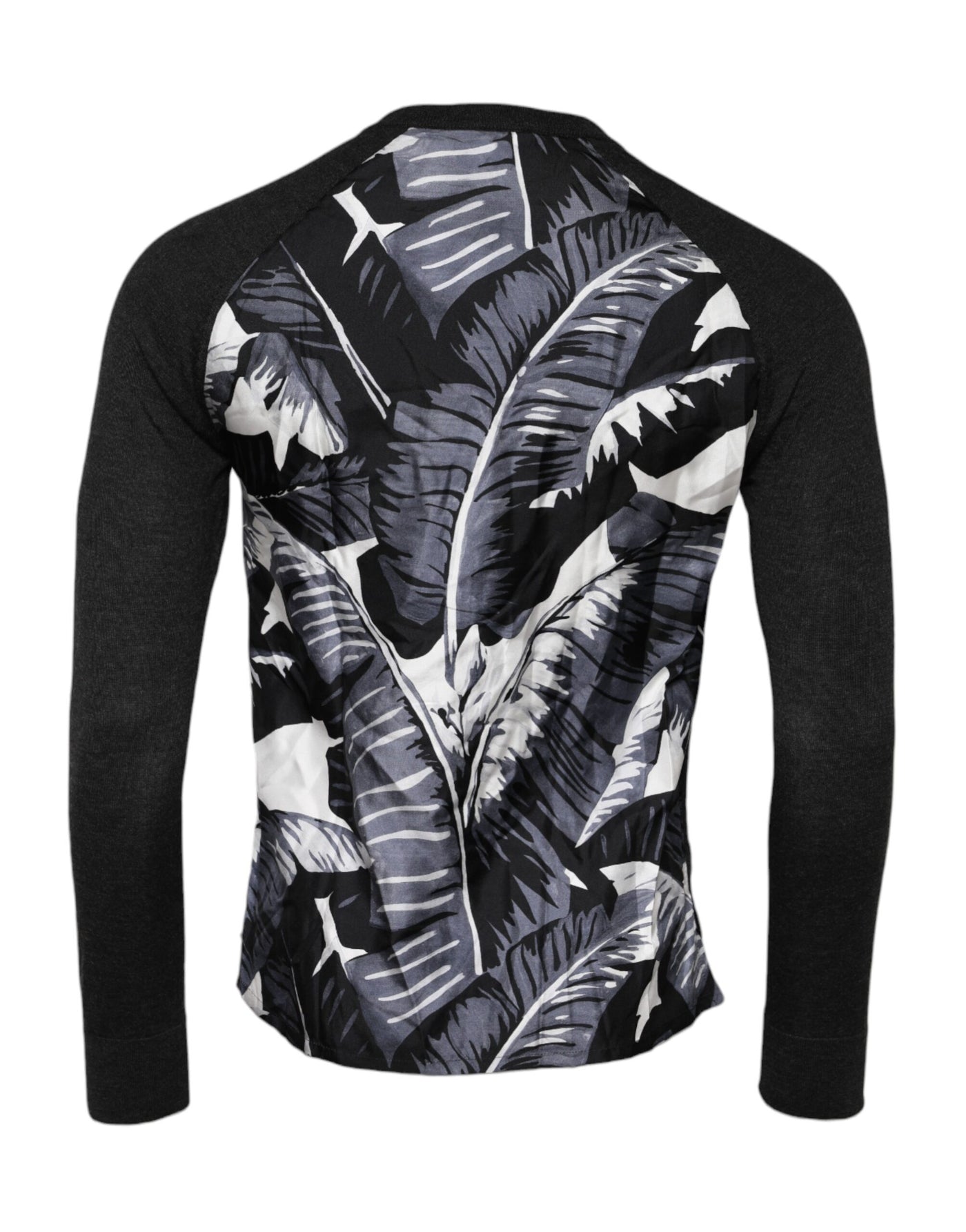 Dolce & Gabbana Black Printed Knitted Men Pullover Sweater