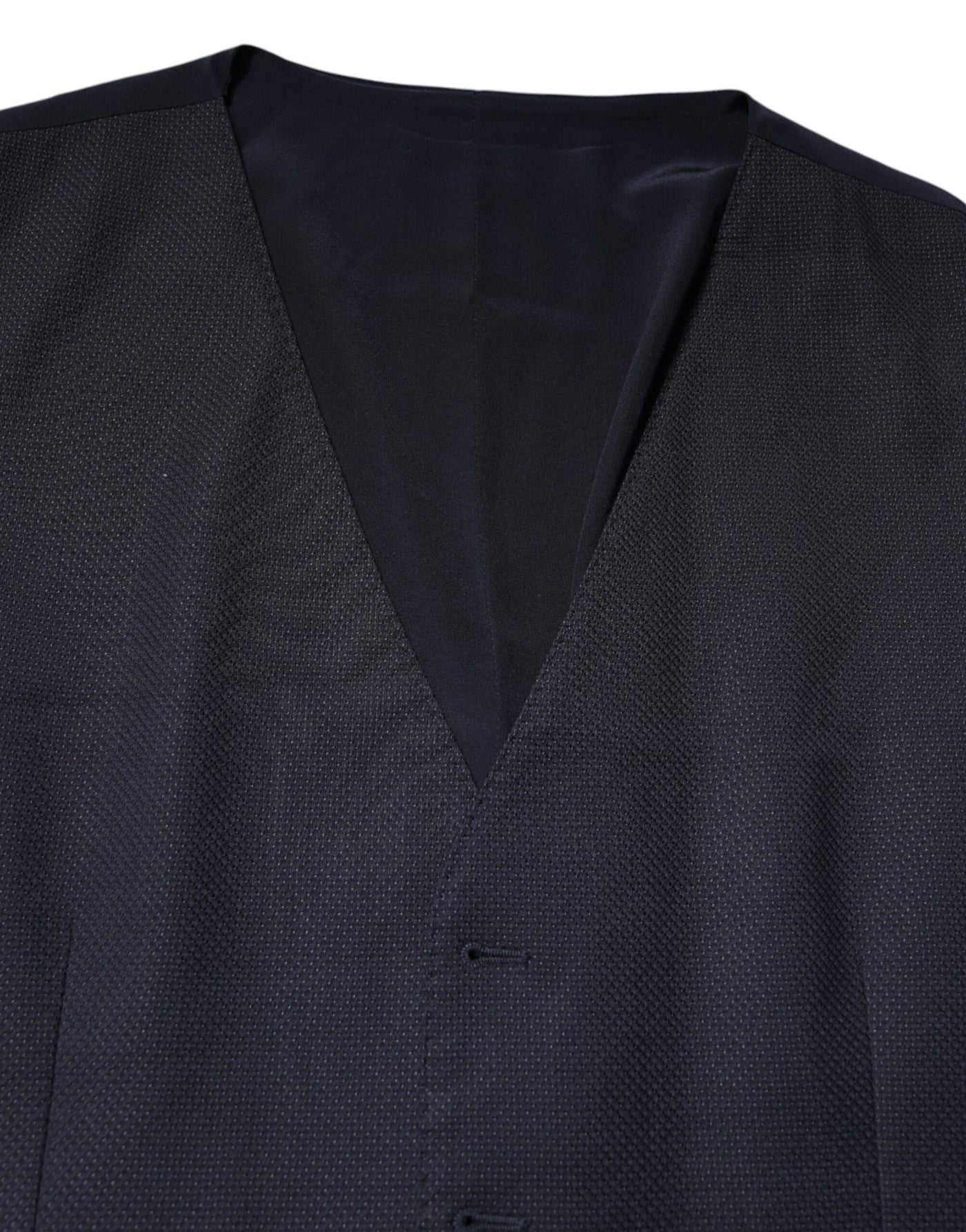 Dolce & Gabbana Black Wool Waistcoat Dress Formal Vest