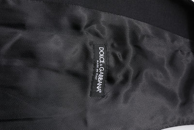 Dolce & Gabbana Black Wool Waistcoat Dress Formal Vest