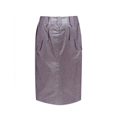 Tom Ford Purple Polyamide Midi Skirt