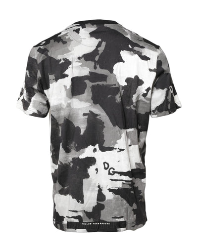 Dolce & Gabbana Multicolor Camouflage Crew Neck T-shirt