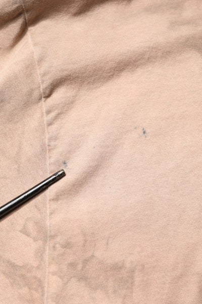 Dolce & Gabbana Beige Tie Dye Logo Print Cropped T-shirt