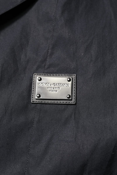 Dolce & Gabbana Black Short Sleeves Button Down Casual Shirt