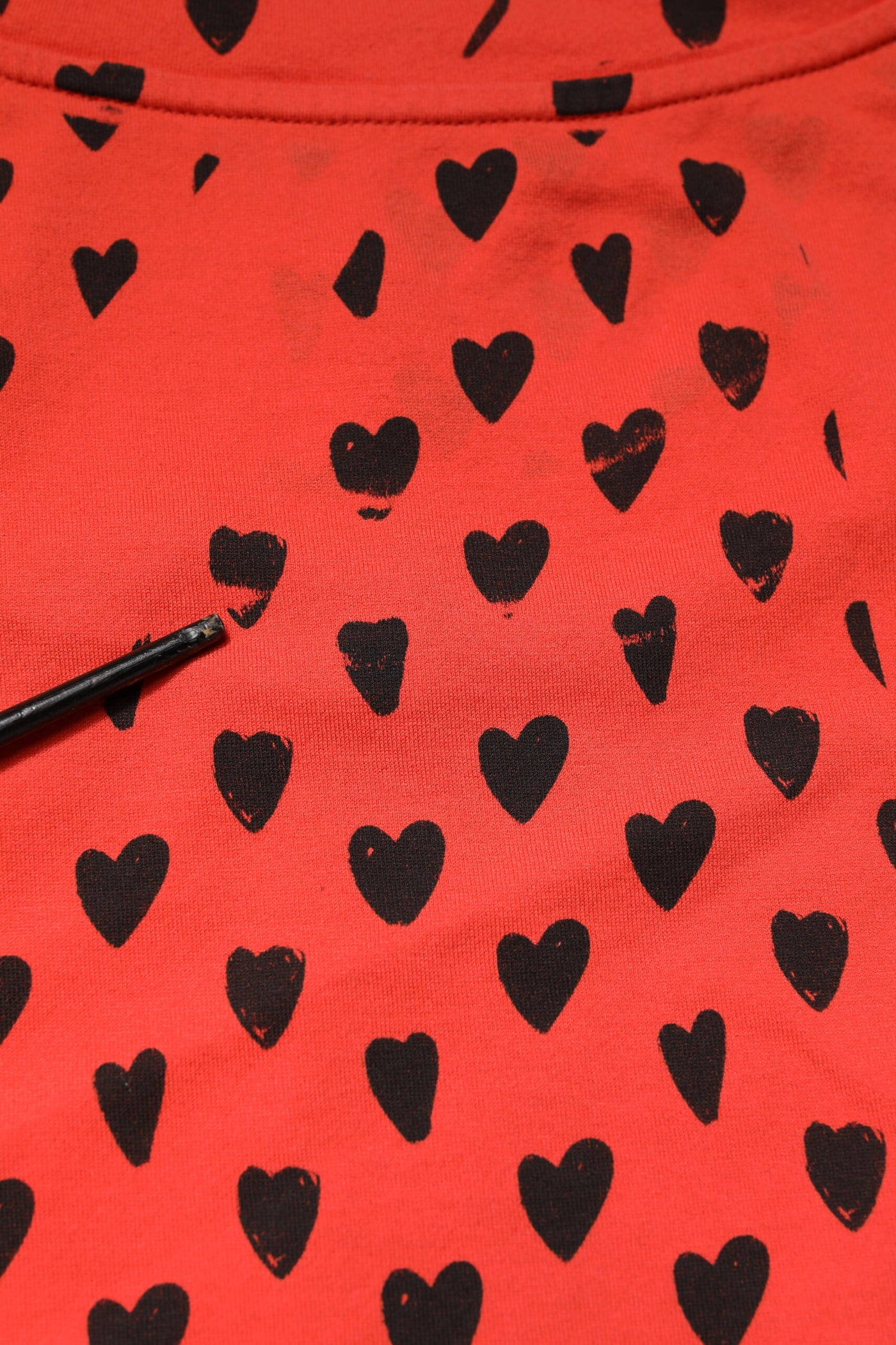 Dolce & Gabbana Red Cotton Sleeveless DG Heart Logo T-shirt