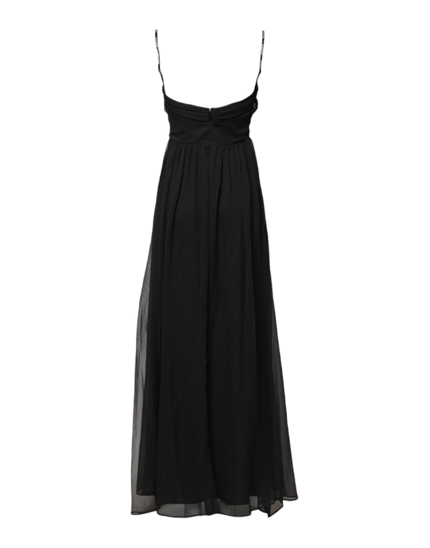 Marciano by Guess Black Tulle Pearl Sleeveless Long Gown Dress