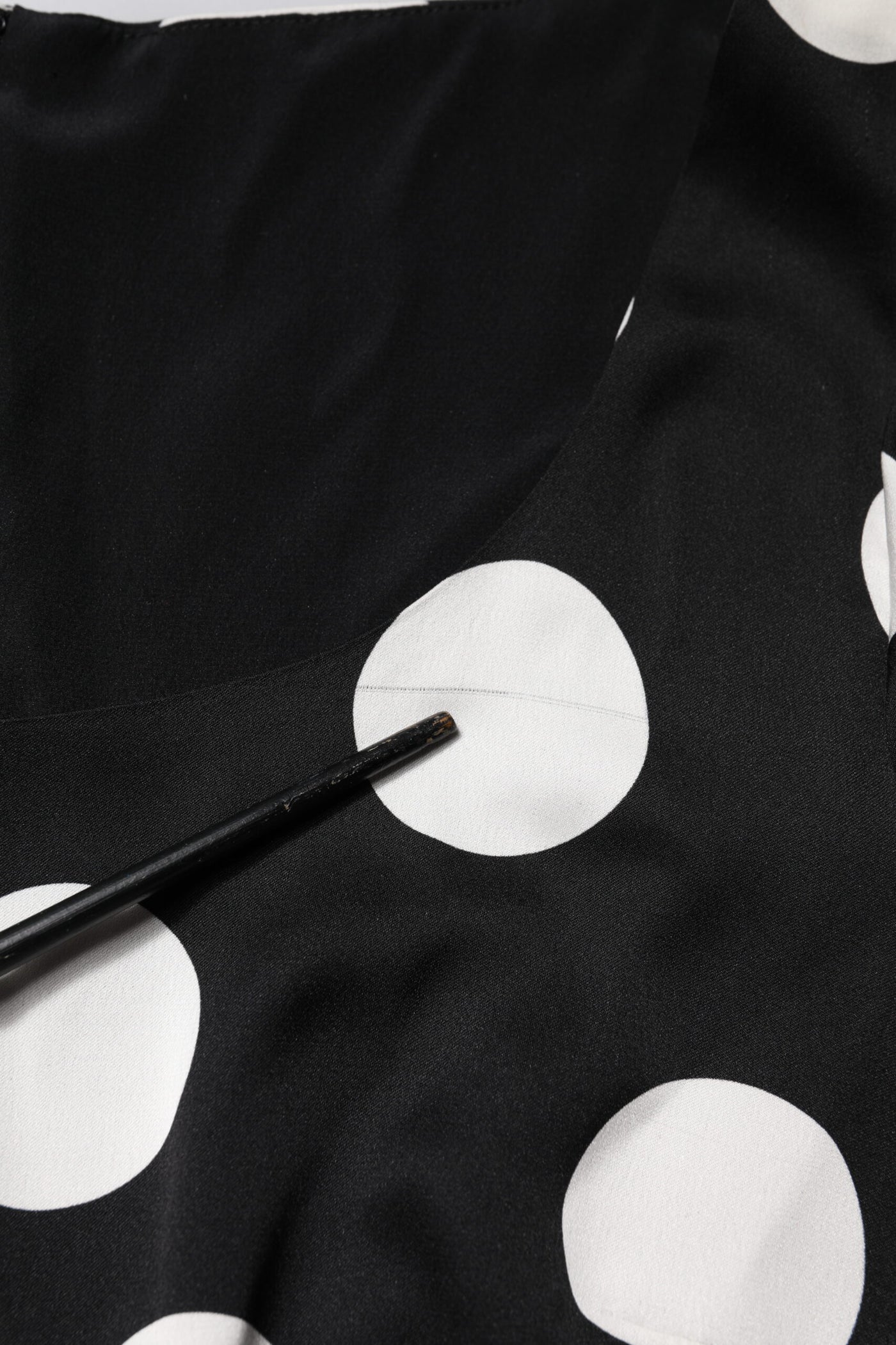 Dolce & Gabbana Black White Polka Dot Sheath Midi Dress