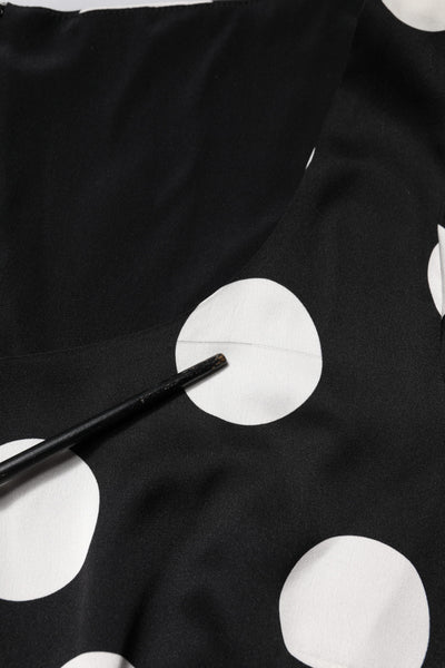 Dolce & Gabbana Black White Polka Dot Sheath Midi Dress