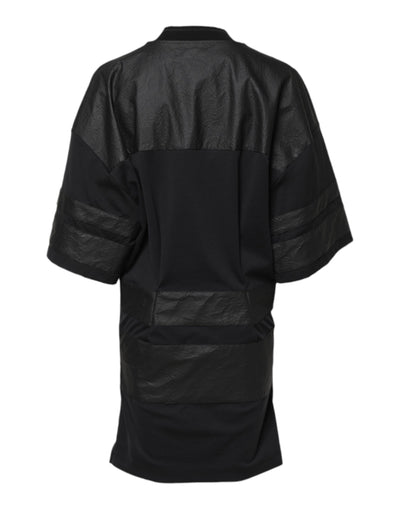 Dolce & Gabbana Black Cotton Short Sleeves V-neck T-shirt