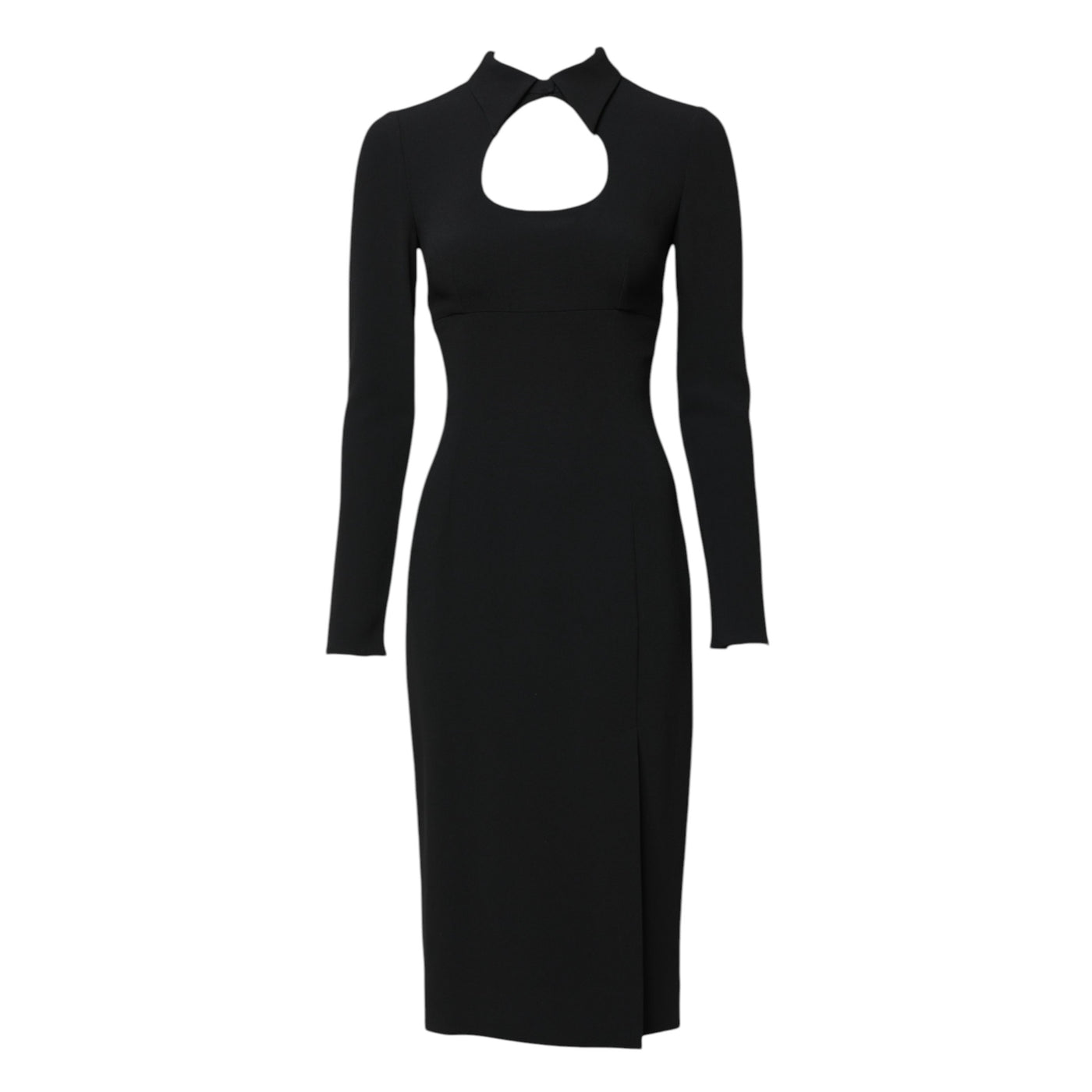 Dolce & Gabbana Black Long Sleeves Bodycon Sheath Midi Dress