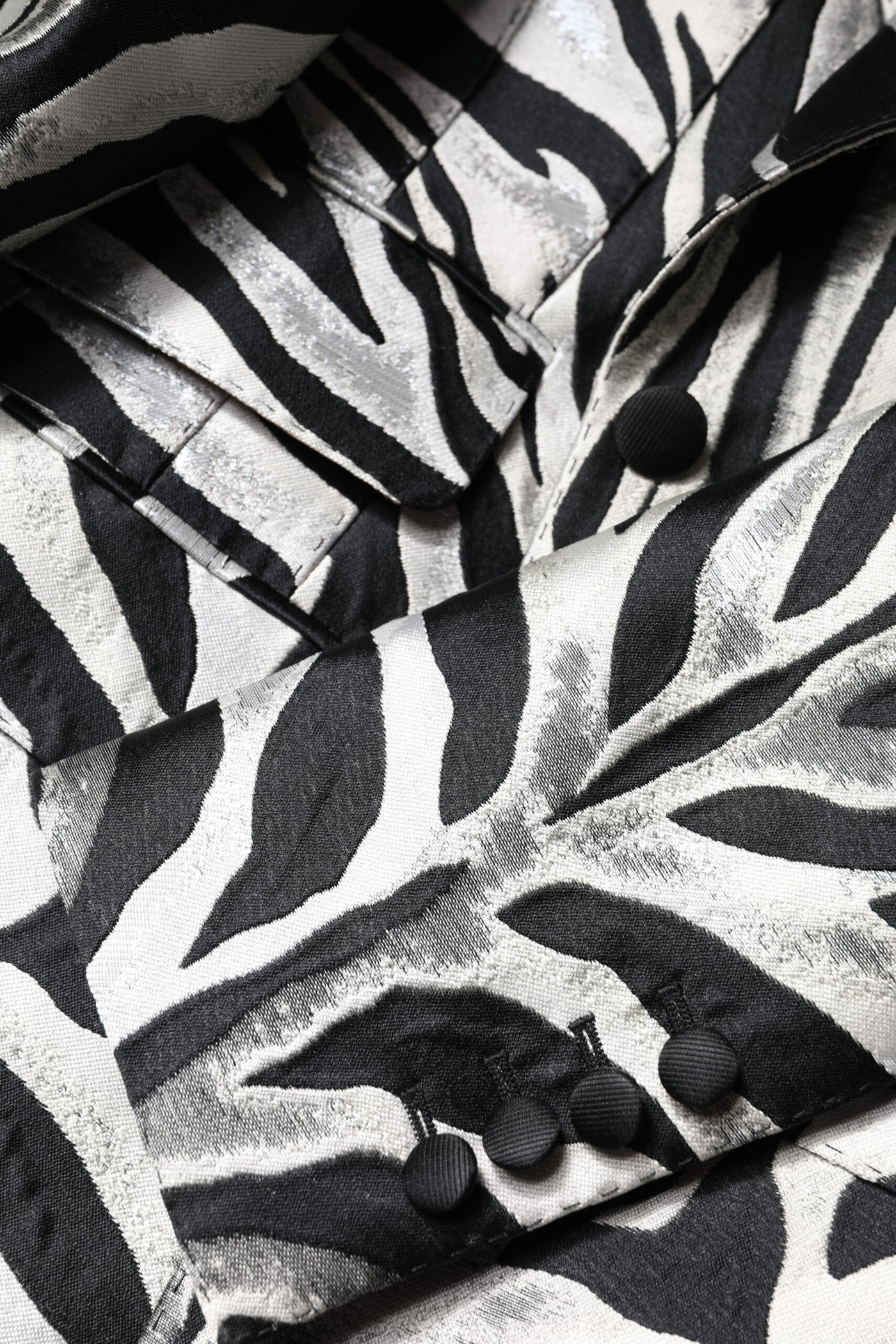 Dolce & Gabbana Black White Polyester Women Blazer Jacket