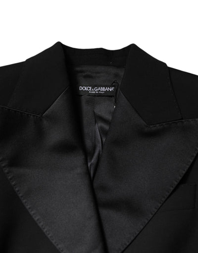 Dolce & Gabbana Black Wool Jumpsuit Dress Women Coat Jacket