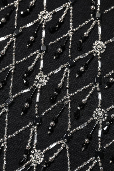 Dolce & Gabbana Black Cashmere Embellished Long Sleeves Top