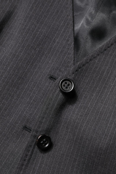 Dolce & Gabbana Black Striped Button Down Sleeveless Vest Top