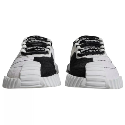 Dolce & Gabbana White Black Low Top NS1 Sneakers Shoes