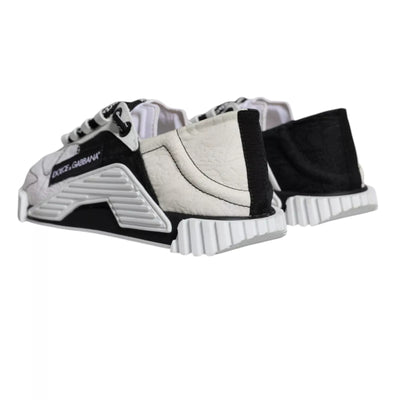 Dolce & Gabbana White Black Low Top NS1 Sneakers Shoes