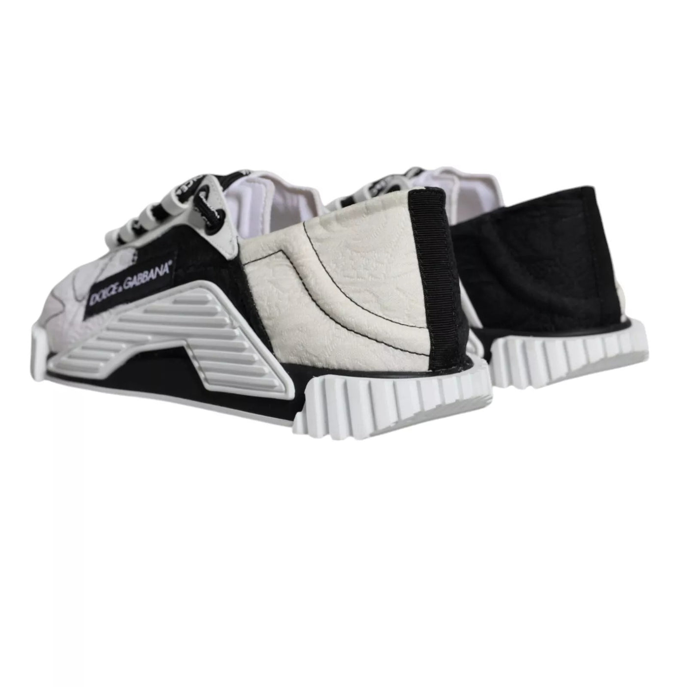 Dolce & Gabbana White Black Low Top NS1 Sneakers Shoes