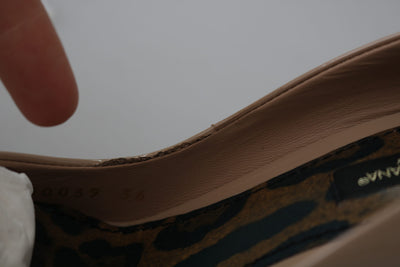 Dolce & Gabbana Beige Patent Leather Stiletto Heel Pumps