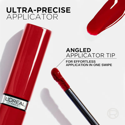 L'Oreal Paris Infallible Lacque Resistance Liquid Lipstick, 16HR Long Lasting Lip Makeup with Lacquer-Like Shine and Zero Transfer, 601, Worth It