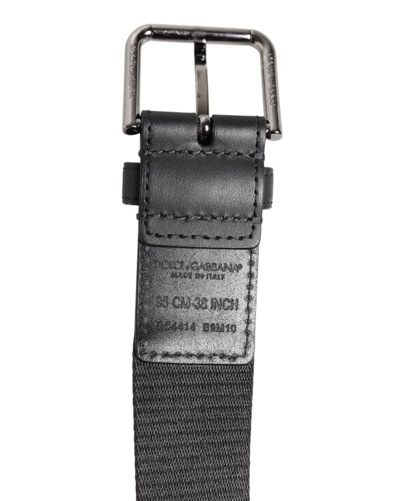 Dolce & Gabbana Green Black Polyester DG Logo Buckle Belt