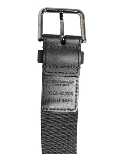 Dolce & Gabbana Green Black Polyester DG Logo Buckle Belt