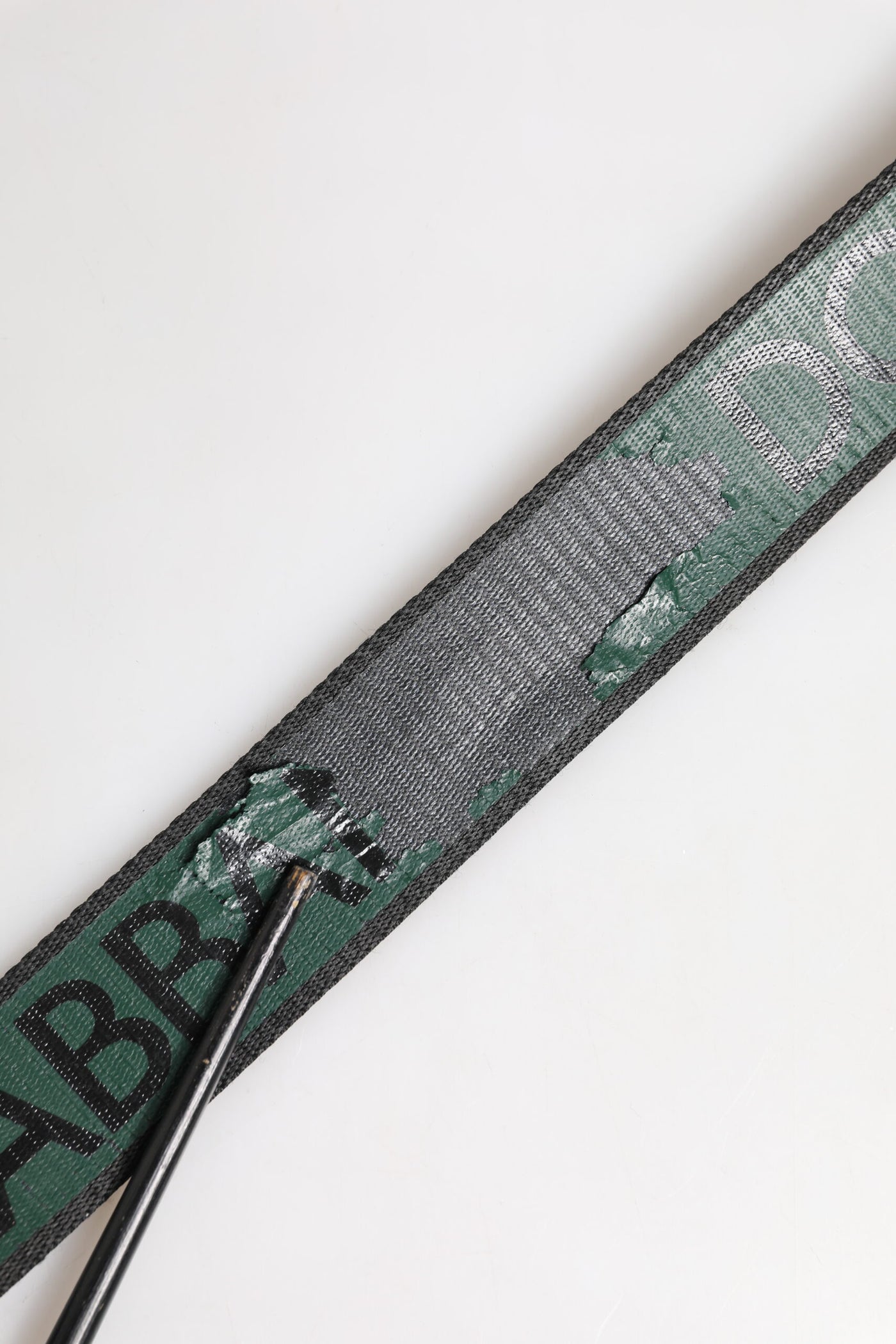 Dolce & Gabbana Green Black Polyester DG Logo Buckle Belt