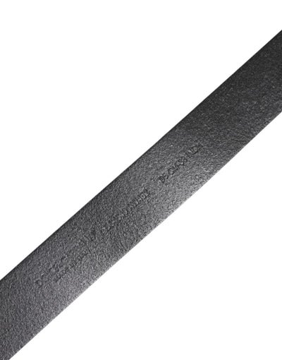 Dolce & Gabbana Black Classic Leather Metal Buckle Belt