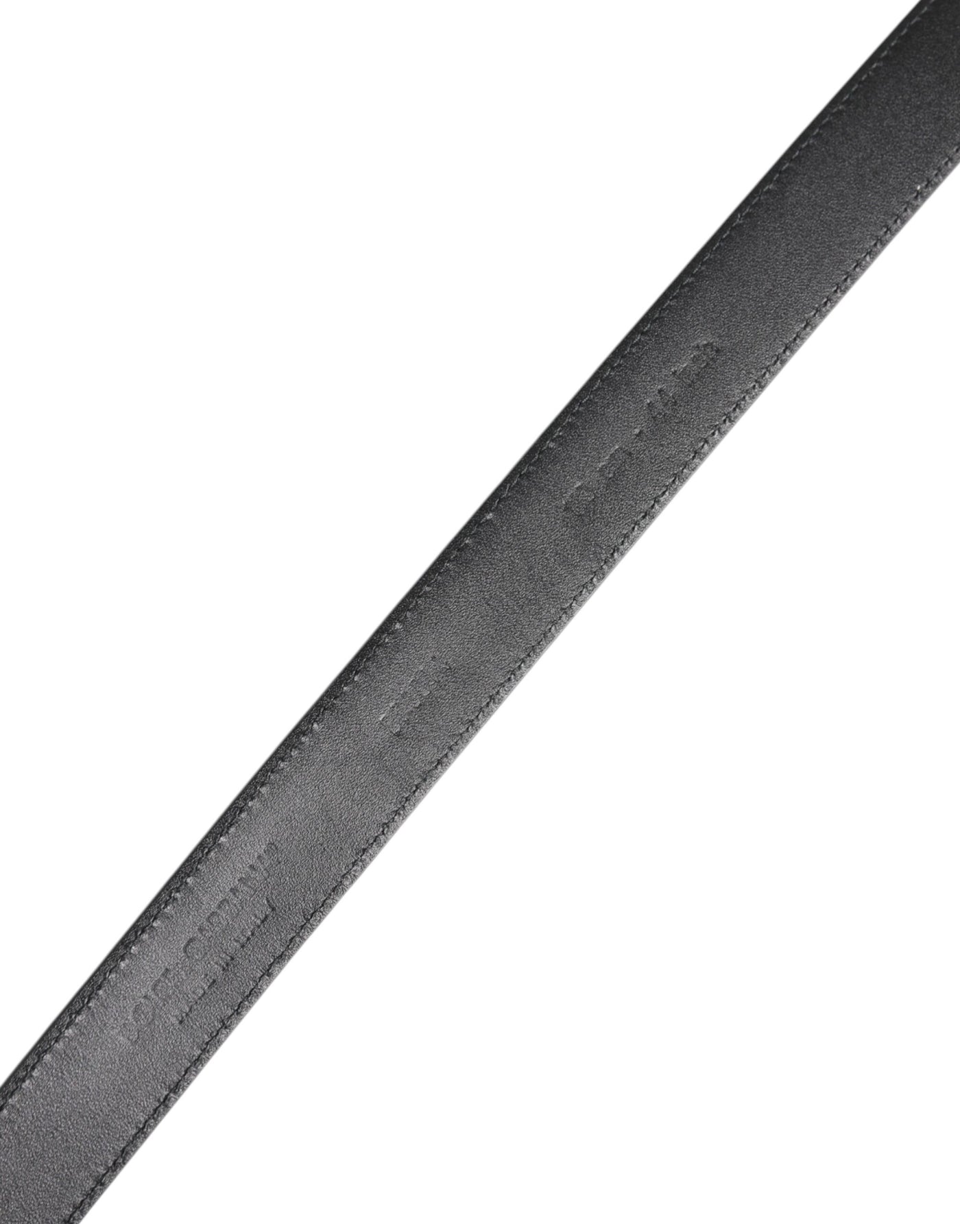 Dolce & Gabbana Black Calf Leather Classic Metal Buckle Belt