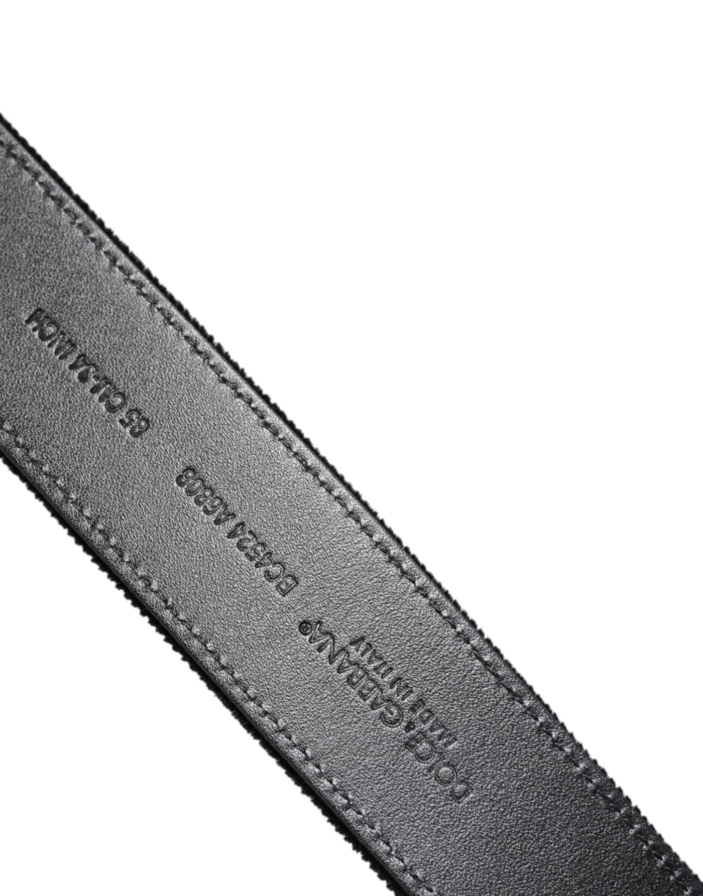 Dolce & Gabbana Black Cotton Silver Metal Buckle Belt