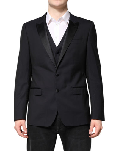Dolce & Gabbana Dark Blue MARTINI Wool Suit 2 Piece Jacket