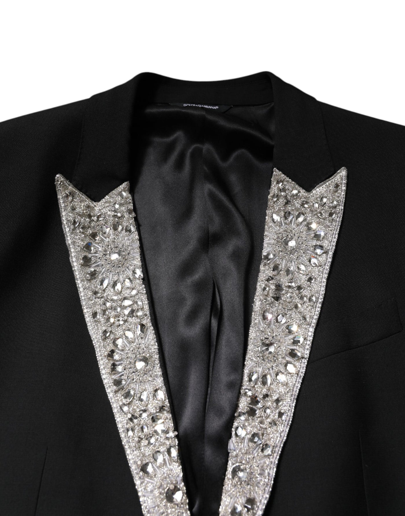 Dolce & Gabbana Black MARTINI Crystal Embellished 3 Pc Suit